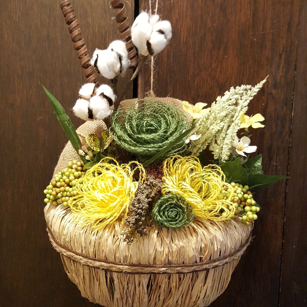 Hand made, Custom, Basket, Wall Decore